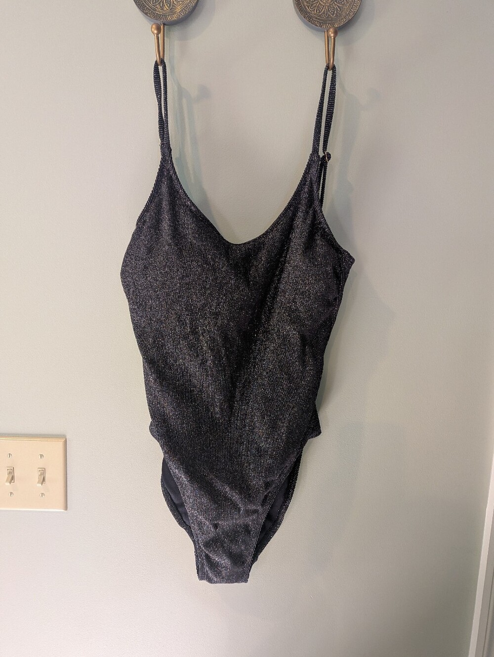 Salt + Cove Black Shimmer One-Piece Swimsuit